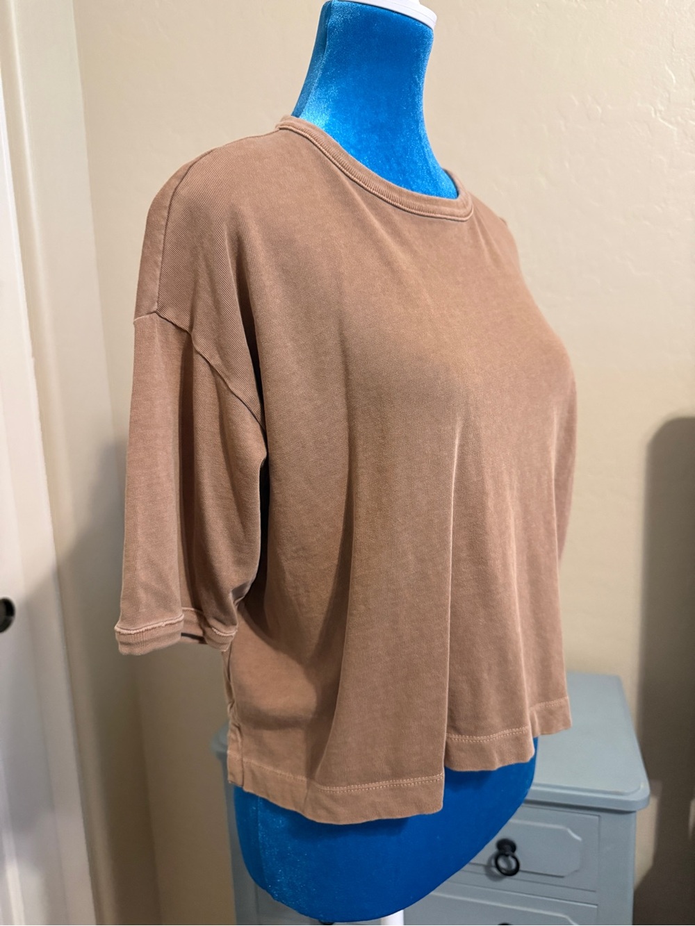 Madewell Women's Short-Sleeve Boxy Tee - Camel